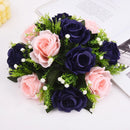 Artificial Flowers Plastic Rose Ball Silk Fake Flower Floral  Wedding Birthday Party Centerpiece Table Arrangements Decor. - 1pc
