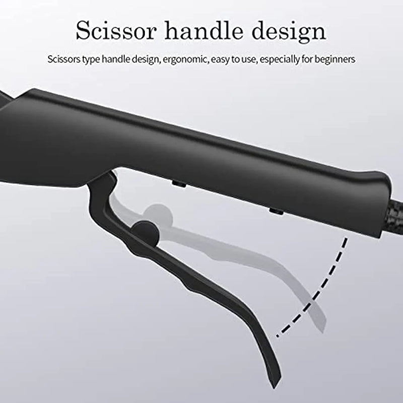 Professional electric corrugated ceramic curling iron with wide plates