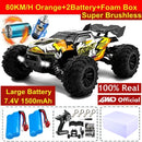 Remote Control Car Off Road 4x4 RC High Speed Buggy Truck Super Brushless 50 or 80KM/H Fast Drift Racing Toy Kids Adults. - 4WD