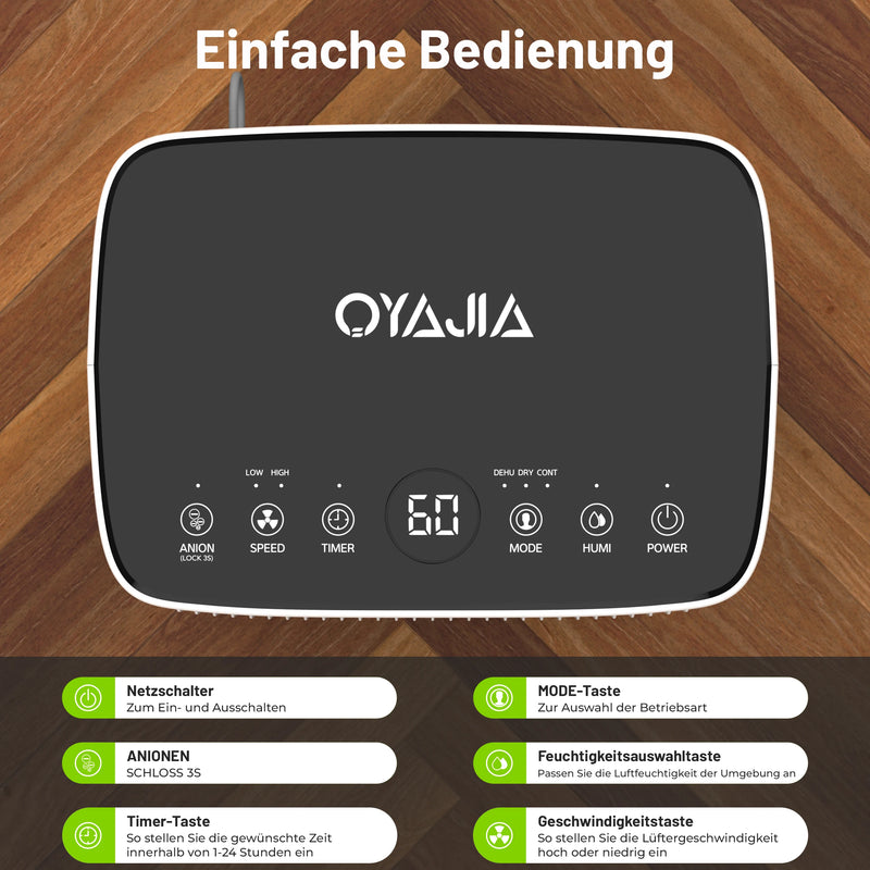 16L/Day Dehumidifier with Wifi Controlled App, Digital Humidity Display, Continuous Drainage, Laundry Drying and 24 Hour Timer