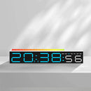 LED Clock Dual Alarm Colorful Table Clock RGB Lamp LED Strip Lights Pickup Light Sound Control Music Rhythm For Desktop Light