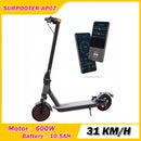 SURPOOTER AP07 Electric Scooter 600W Motor 36V 10.5AH Battery 35KM Max Range with turnover light Dual Shock Absorption Scooter