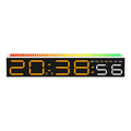 LED Clock Dual Alarm Colorful Table Clock RGB Lamp LED Strip Lights Pickup Light Sound Control Music Rhythm For Desktop Light