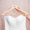 Personalized wedding hanger, custom wooden hanger for wedding dresses.