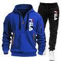 Two sets of 2026 new fashionable men's sportswear, a zippered hooded sweatshirt and sweatpants, for casual fitness and jogging