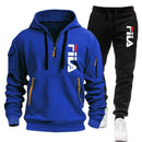 Two sets of 2026 new fashionable men's sportswear, a zippered hooded sweatshirt and sweatpants, for casual fitness and jogging