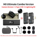 LINIM M8 Wireless Lavalier Microphone for iPhone Camera Type-C Noise Cancellation 23H Battery for Vlog Interview Live Streaming