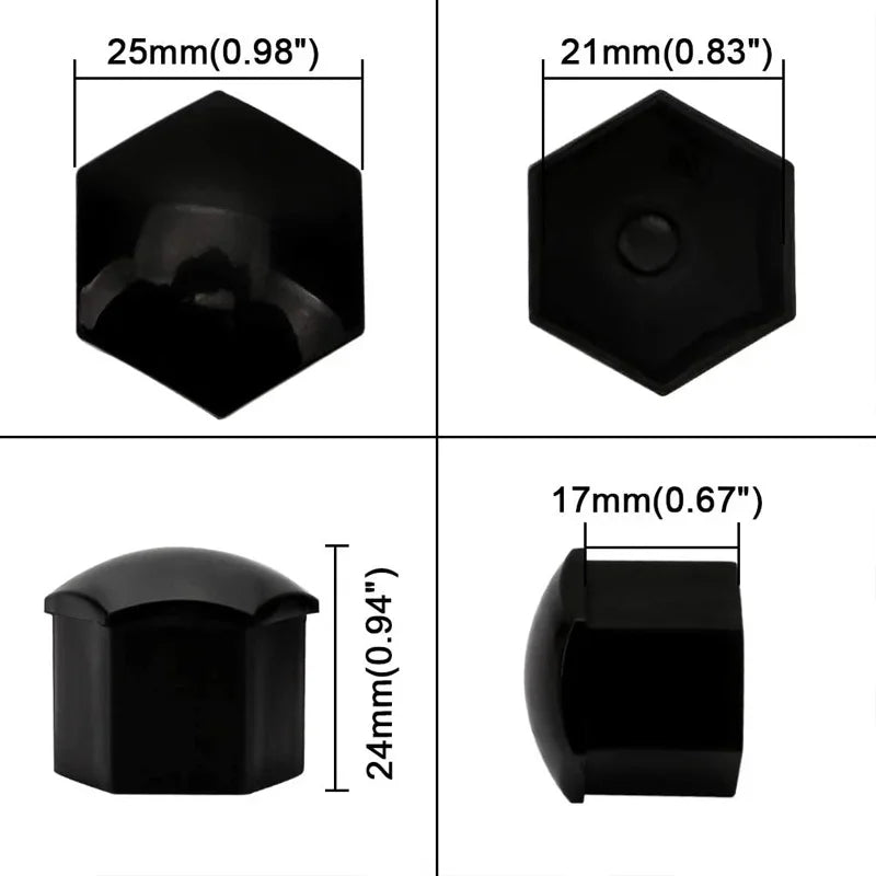 20pcs Car Wheel Nut Caps 17mm/19mm/21mm Car Wheel Hub Bolt Cover