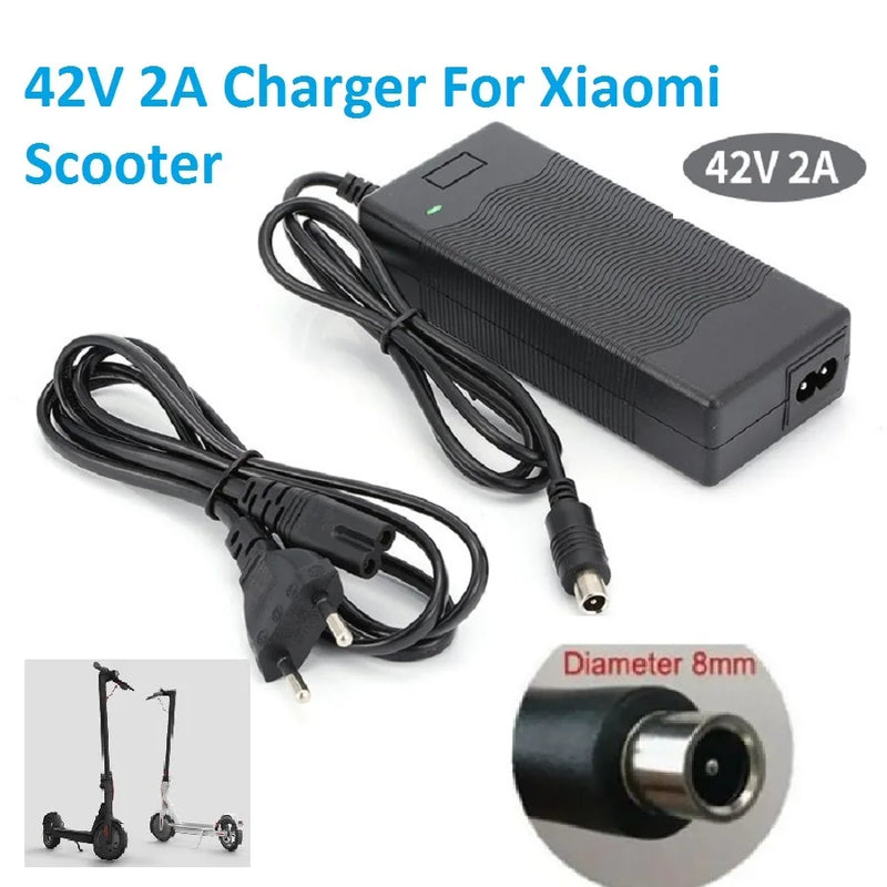 42V 2A Power Charger Adapter 36V 2A Charger for Xiaomi  M365 1S Pro Mi 3 Ninebot ES1/ES2/ES4 Electric Scooter