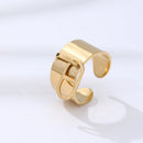 Cross-border French vintage pig nose ring stainless steel European and American fashion polished mirror design opening