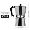 Aluminum Moka Pot Classic Stovetop Espresso Coffee Maker Coffee Kettle Tea Pot For Office Home Outdoor Camping Tableware