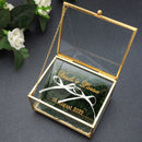 Personalized Crystal Ring Box, Custom Wedding Ring Holder,
