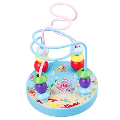 Baby Toys Wooden Roller Coaster Bead Maze Abacus Math Toys. Toddler Early Educational Toys for Kids Children 1-3 Years.