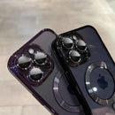 Luxury Magnetic Plating Clear Case For Magsafe Wireless Charging iPhone 11 12 13 14 15 16 17 Pro Max Air Plus Shockproof Cover