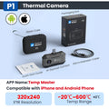(iPhone&Android) P1 android thermal camera for iphone 320*240 X³IR Resolution 600℃ 25Hz HVAC House Inspection Camera