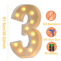 Giant LED Light Up Birthday Number Figure for 1st Birthday, Anniversary, Wedding,