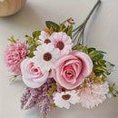 7-Forked Artificial Rose Hydrangea Handheld Flower Fillet Rose Dried Flower Silk Flower Daisy Wedding Decoration Flower Bouquet