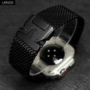 URVOI Band for Apple Watch Ultra 3 2 Series 11 10 9 8 SE stainless steel mesh strap for iWatch secure parachute buckle 46 49mm