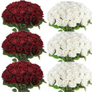 Artificial Roses Flowers Velvet Rose Bouquet for Home Wedding Decoration.