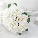 Bridal bouquets, white bridal bouquet, silk flowers, artificial roses,