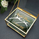 Personalized Crystal Ring Box, Custom Wedding Ring Holder,
