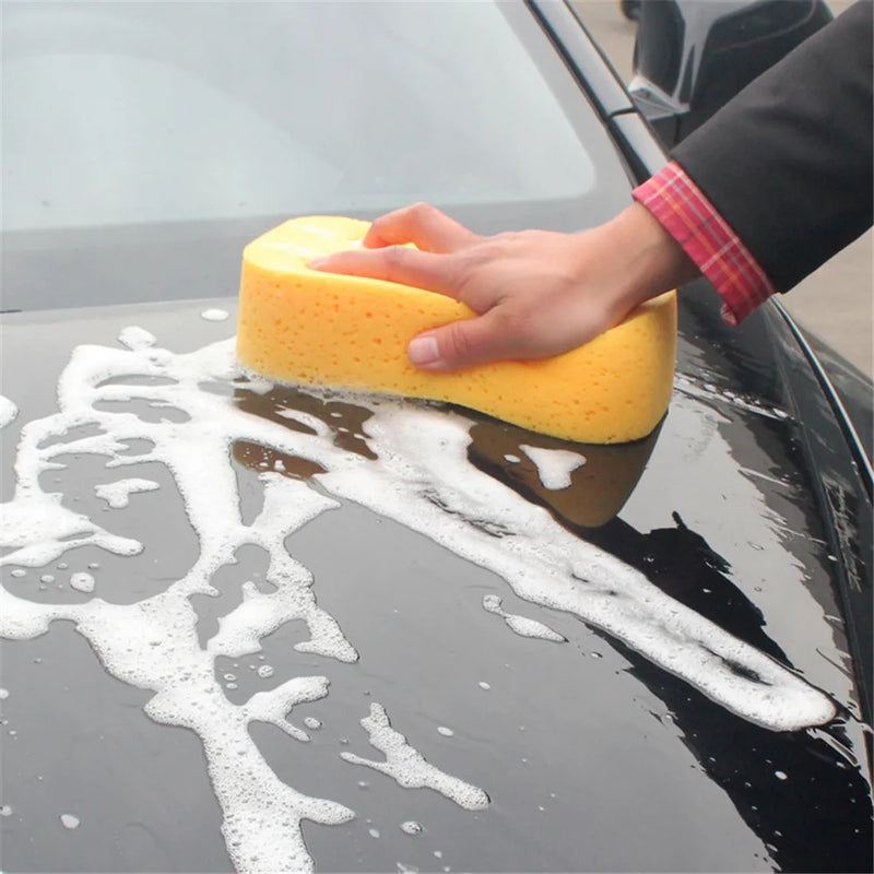 Car Wash Sponge Block Car Motorcycle Cleaning Supplies Large Size Sponge Brush Dusting Random Color Car Cleaning Tools. - 1/2Pcs