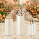 cylindrical centerpiece stands for party table decorations.