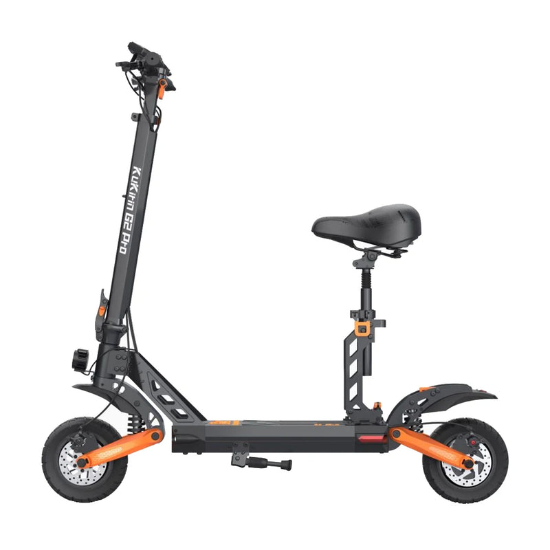 Electric Scooter 600W Brushless Motor 48V 15.6AH Battery 9-inch Rubber Vacuum Tires Detachable Seat -  Version KuKirin G2 Pro