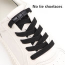 1Pair No Tie Shoe laces, Press Lock Shoelaces without ties Elastic Laces Sneaker Kids Adult 8MM Widened Flat Shoelace for Shoes