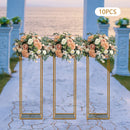 Gold metal pieces with rectangular frame for wedding backdrop, birthday party arch