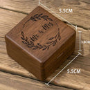 Wedding Ring Wooden Box Laser Engraving for wedding Ceremony Ring Bearer Ring Box Wedding band holder wedding supplies, mrs & mr