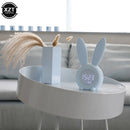 Mini Cartoon LED Digital Alarm Clock Electronic LED Display Sound Control  Cute Rabbit Night Lamp Desk Rechargeable Clock