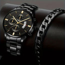 Men's stainless steel watch.