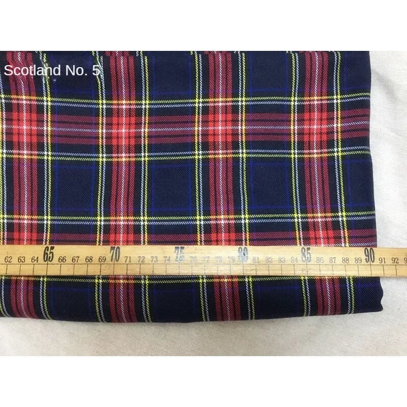 Plaid Fabric Christmas By Meter for Skirt Uniform Dresses Background Diy Sewing Scottish Style Cloth Soft Breathable Comfortable