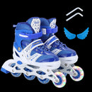 Double Row Quad Roller Skate Shoes 4 Wheels Skates Adjustable Size Outdoor Sport Kids Boys Girls Teenage Adults Skating Sneakers