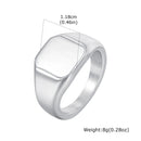 Stainless Steel Signet Ring for Men Women,Gold Silver Color Band Ring Pinky Ring Cool Finger Ring,Simple Jewelry Gift for Him