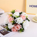 Artificial Flowers Plastic Rose Ball Silk Fake Flower Floral  Wedding Birthday Party Centerpiece Table Arrangements Decor. - 1pc