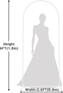 1PCS White Wedding Arch Stand, Balloon Holder, Size 6FT 6.6FT 7.2FT,Wedding Party background decoration props