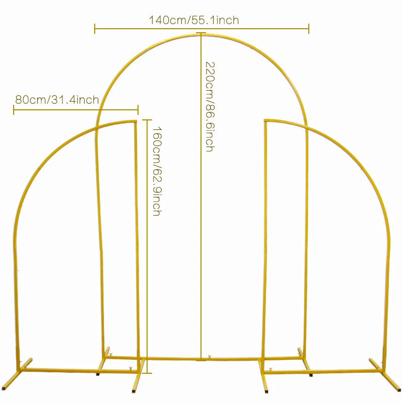 Metal Wreath Arch Set, Wedding Backdrop, Decorative Flower Stand,