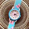 Lovely Girls Watches Butterfly Printing Silicone Candy Jelly Quartz Watches for Kids Children Girls Students Party Gifts Clock