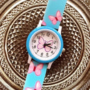 Lovely Girls Watches Butterfly Printing Silicone Candy Jelly Quartz Watches for Kids Children Girls Students Party Gifts Clock