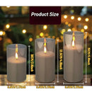 Battery-operated acrylic glass LED candles, flameless candles, flickering candles