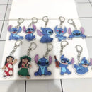 10pcs Lilo Stitch Key Chain Theme Birthday Decoration Supplies Stitch Keychains Car Key Creative Bag Pendants Bag Accessory Gift