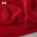 Plain Faux Fur Fabric Smooth Clothes Coats Dolls Sewing Thickened Imitation  Rabbit Plush Textile Soft Silky.