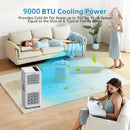 Portable Air Conditioner 9000 Btus/H, 2.6 kW Air Conditioner, 42L/Day Dehumidification 24H Timer, Remote Control For Home