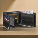 Men's Wallet RFID Anti-Theft Brush Loose Leaf Three Fold Wallet Large Capacity With Zero Money Bag Credit Card Bag. - YATBEST