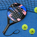 Padel Racket Carbon Fiber Surface with EVA Memory Flex Foam Core Padel Tennis Racquets Lightweight. - IANONI