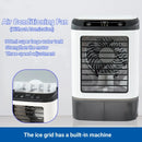 Air Conditioner Portable, Fan Desktop Dual Spray Ultrasonic Atomization 3-Speed Mute Air Cooler Night Light Electric Fan for Home