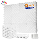 Studio Acoustic 12 Pcs, Self-adhesive Acoustic Insulation Wall Panels Foam Padding, Musical Recording Studio Home Decoration