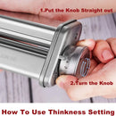 Pasta Attachment for KitchenAid Mixer, Pasta Sheet Roller, Spaghetti Fettuccine Cutter,Stainless Noodle Fit All KitchenAid Chef